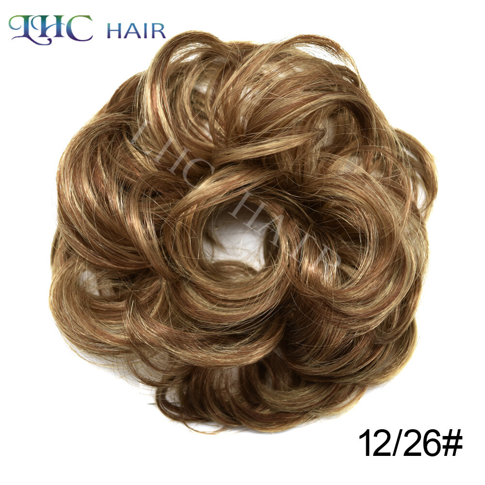US Curly Hair Bun Ponytail Scrunchie Messy Updo Hair Extension Natural HairPiece