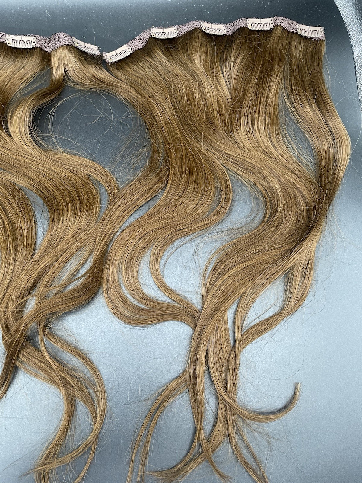 Hair extensions 52cm Long 7-piece Clip-In: Dark Blonde / Light Brown
