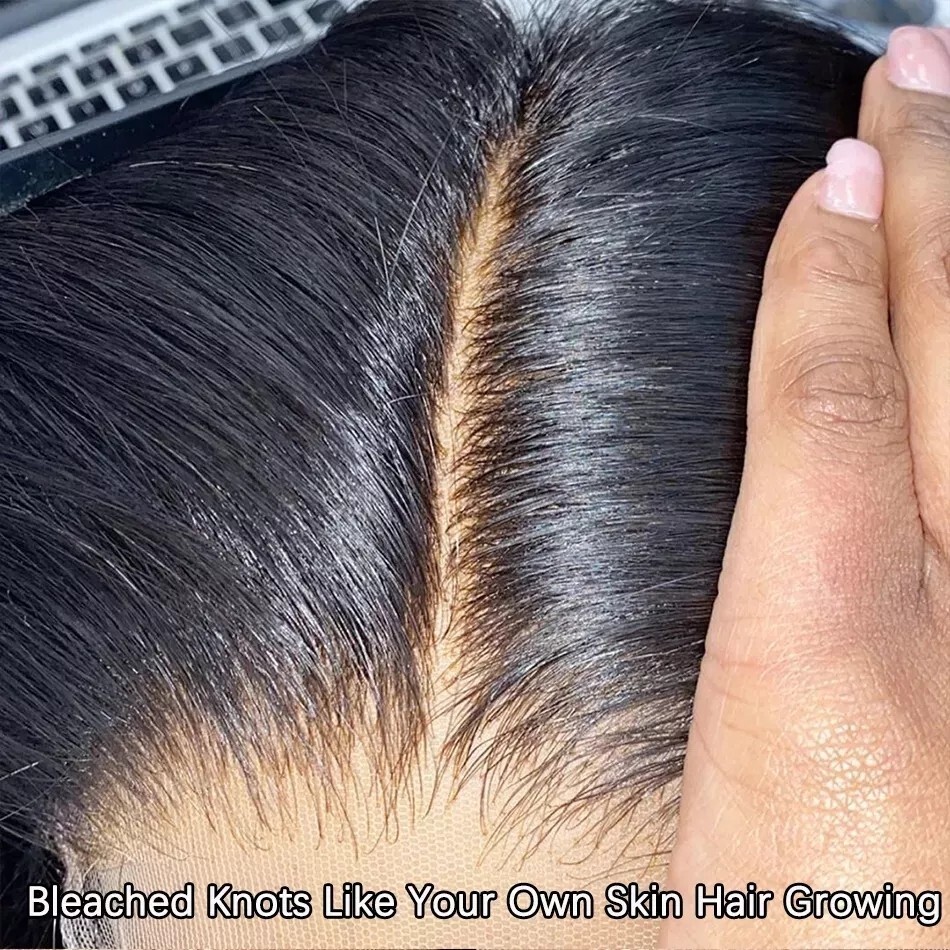 28 inch 6×4 Raw Brazilian Human Hair Transparent Lace Front Pre Plucked Knots