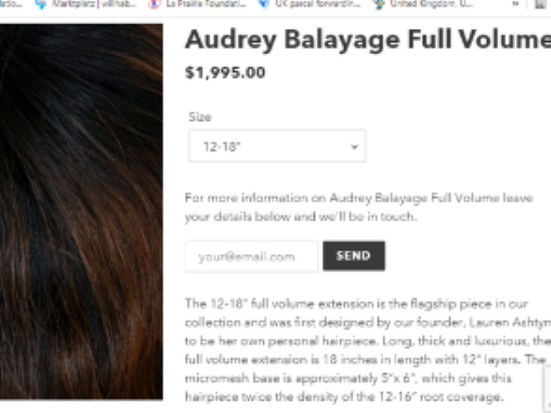 LAUREN ASHTYN EUROPEAN CUSTOM LUXURY HUMAN HAIR TOPPER 20″