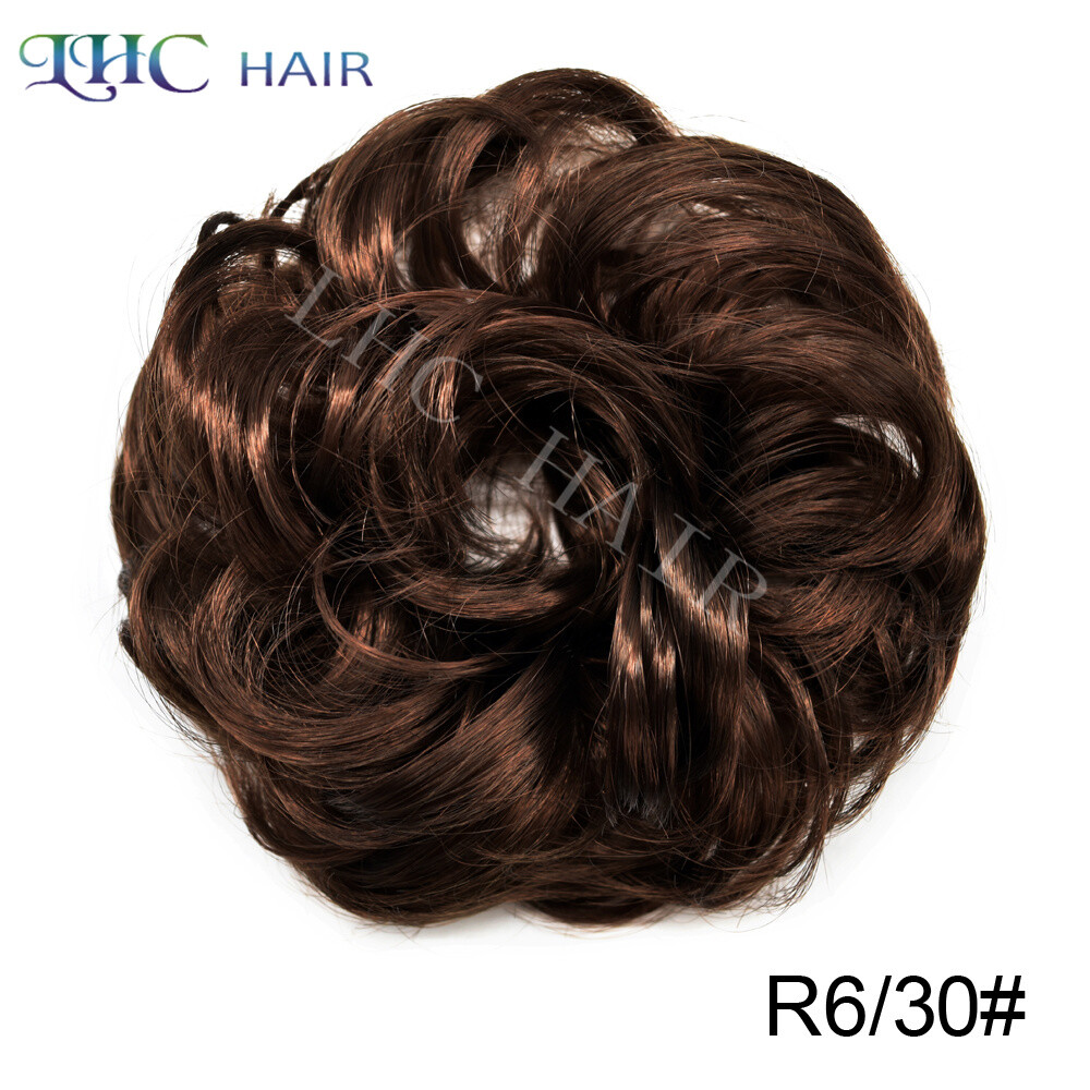 US Curly Hair Bun Ponytail Scrunchie Messy Updo Hair Extension Natural HairPiece