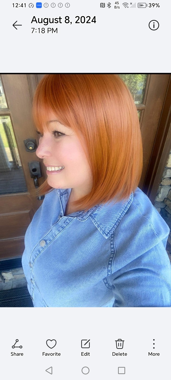 Auburn Straight Bob Synthetic Wig w/ Bangs Adjustable Strap Classic Cap One Size