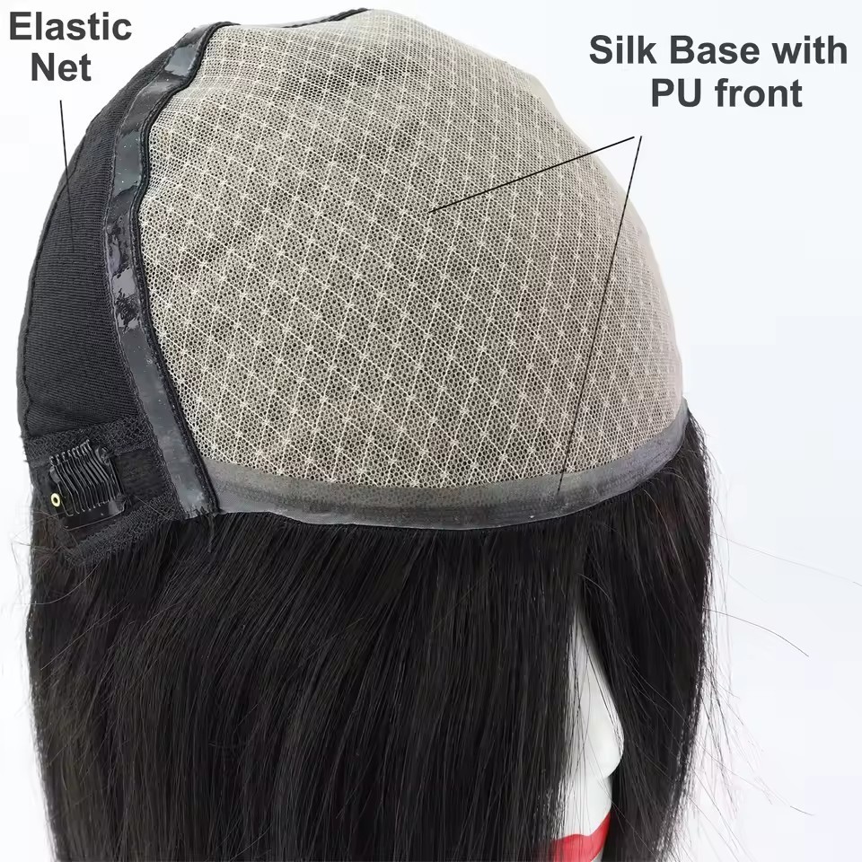 6×6″ Silk Base Wig Human Hair Breathable Silk Top Full Lace Wigs Natural Scalp