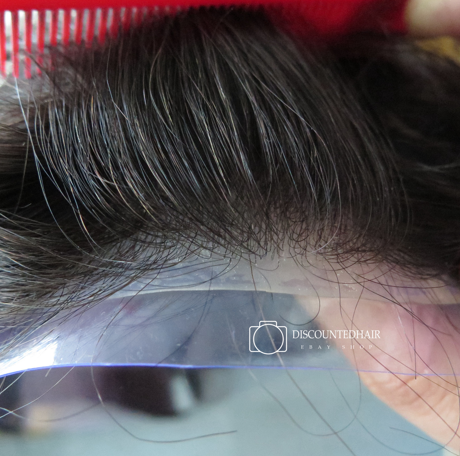 New! Mens Thin Skin Hair Replacement System Natural Hairline Toupee Hairpiece 1B