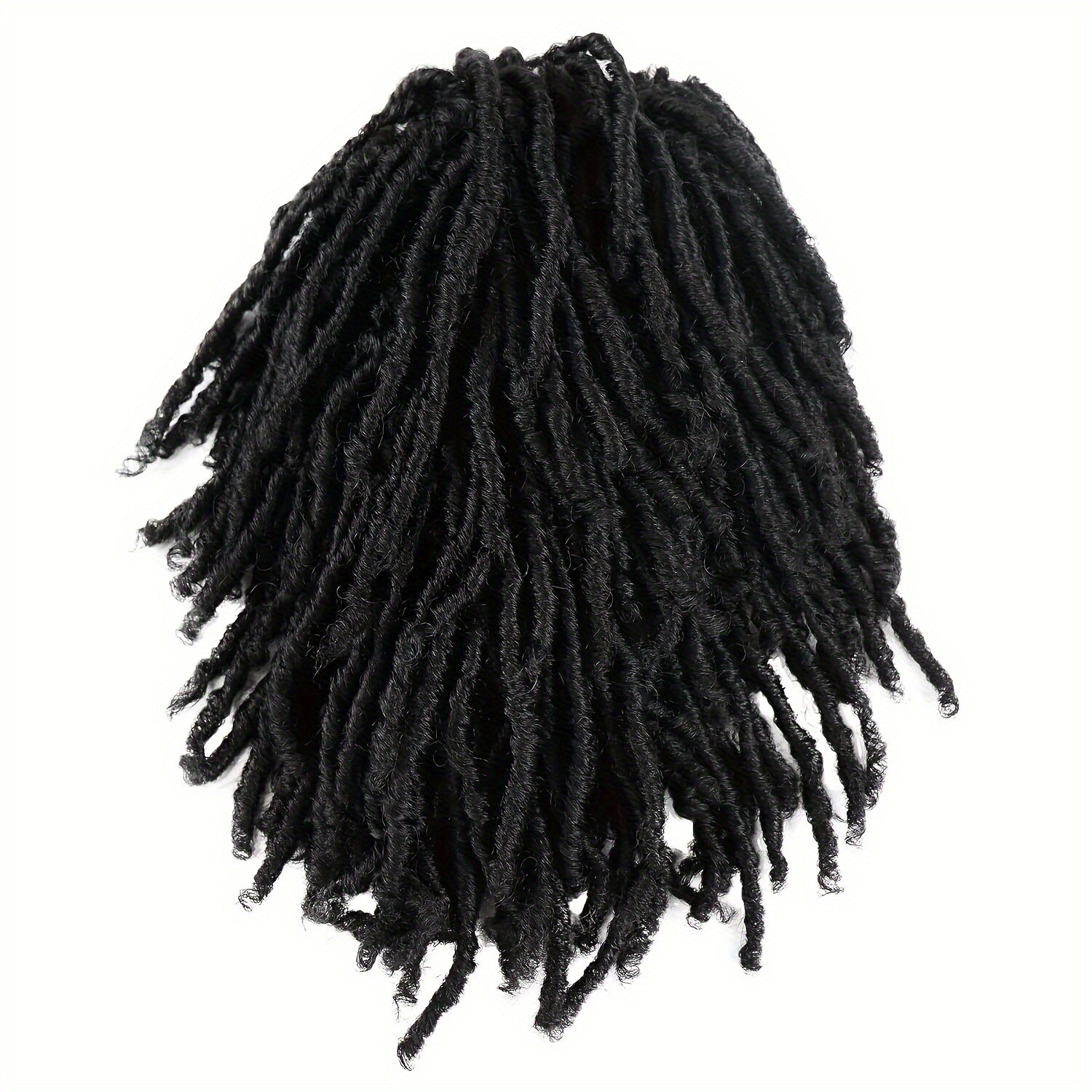 6Inch Short Braided Wig For Man Black Crochet Twist Hair Synthetic Wig Braids