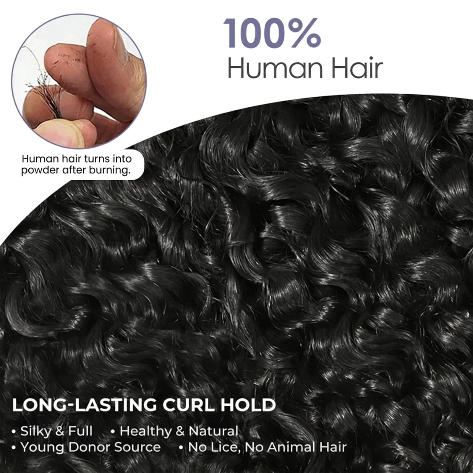 180 Density 14 Inch Half Wig Human Hair Glueless Drawstring Clip-In Water Wave f