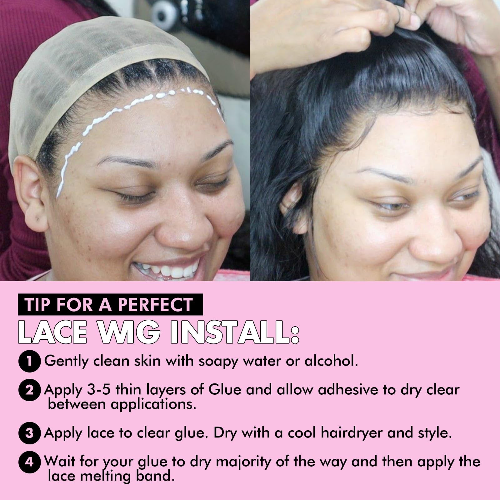 Dolahair Lace Wig Glue Kit Waterproof Lace Front Adhesive 2oz