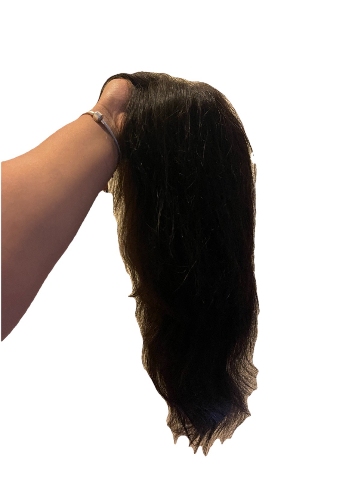 Used Straight Human Hair Wig Good For Practicing 20 Inch Layered