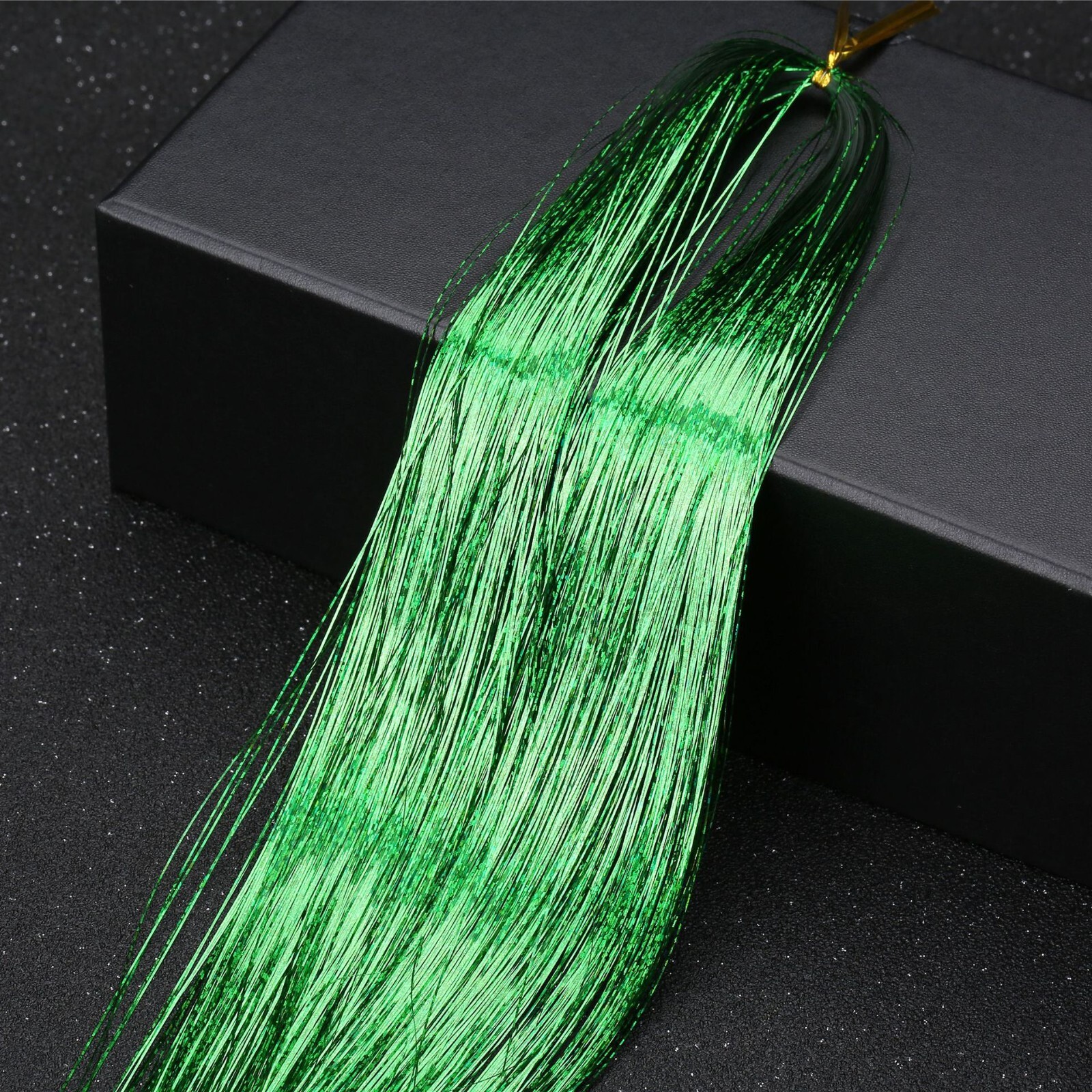 Hair tinsel 450 Strands Holographic Sparkle Extensions Glitter Women Dazzles