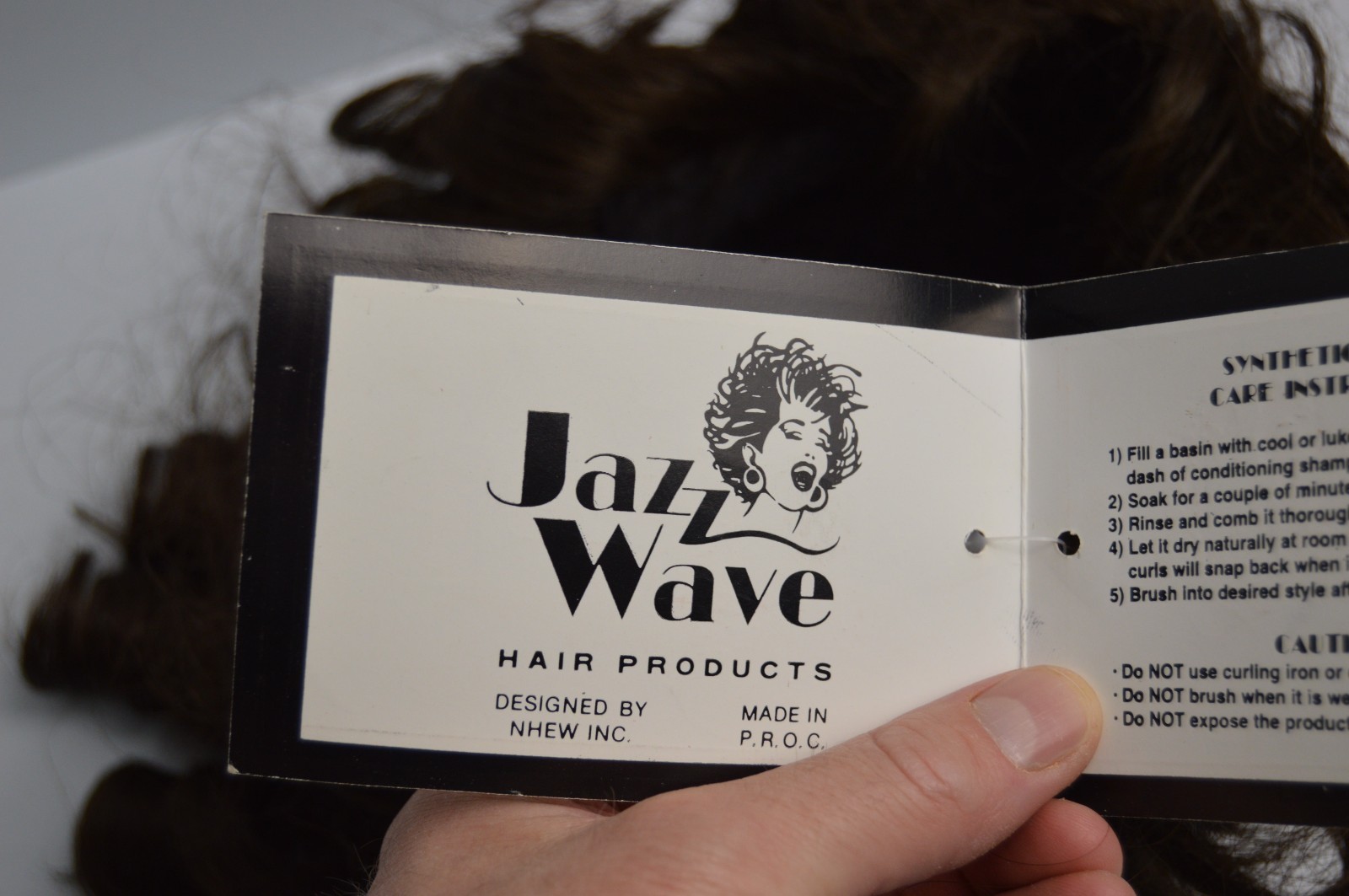 Vintage Jazz Wave Synthetic Fiber Japanese Origin Wig Curls Halloween NWT