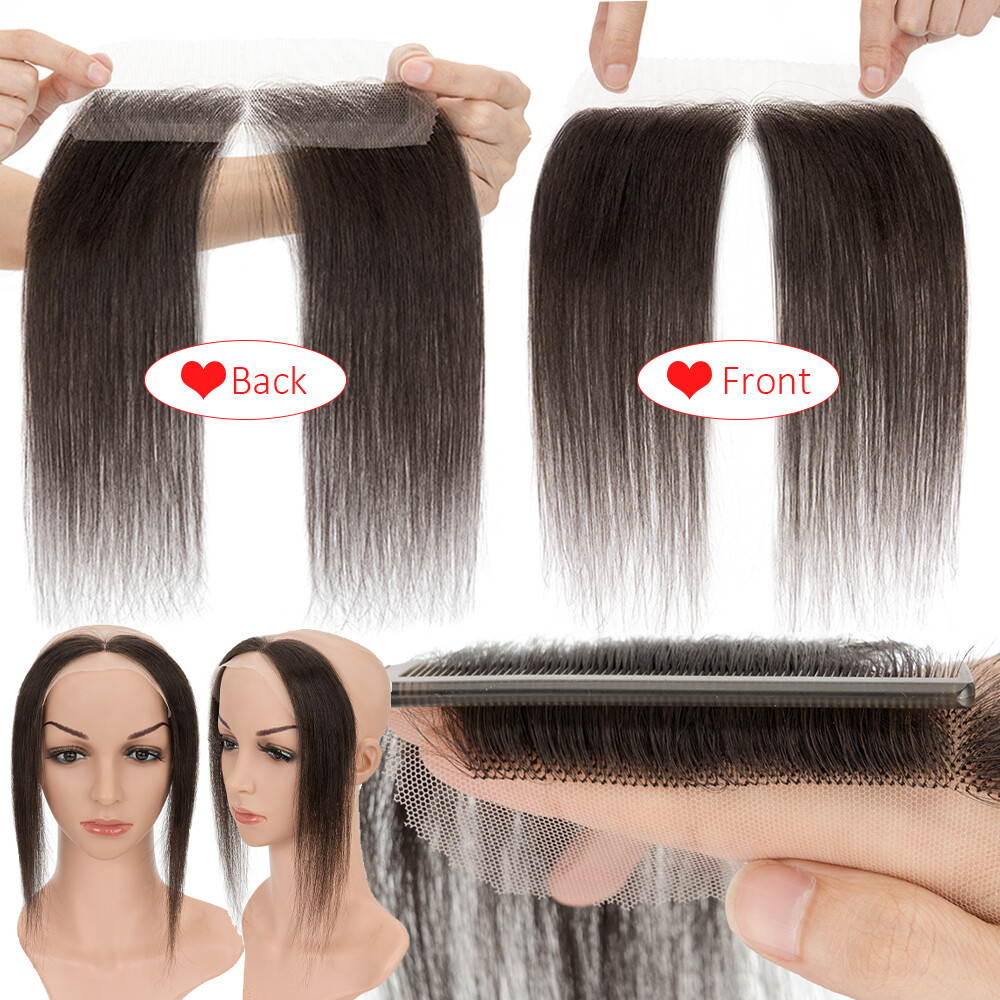 Receding Hairline Full Lace Cover Up 100% Remy Human Hair Patches Pieces Topper