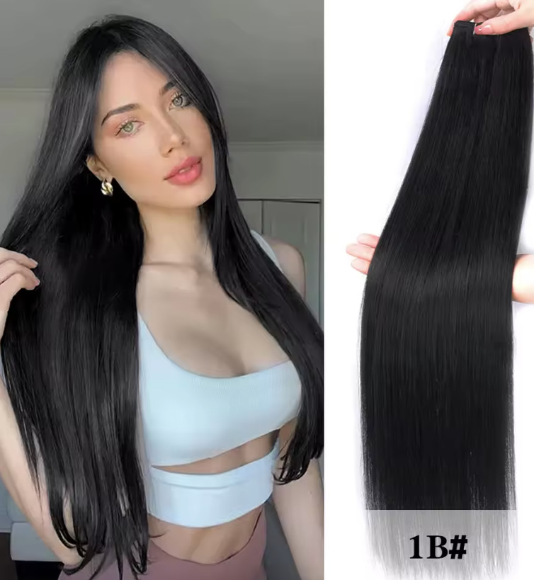 Human hair extensions weft/bundle 26-36″