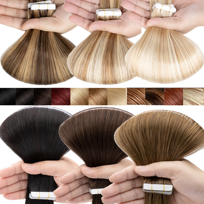 Thick Russian Tape In Human Hair Rxtensions 18″ Tape In Extensions Hair Tapes 18