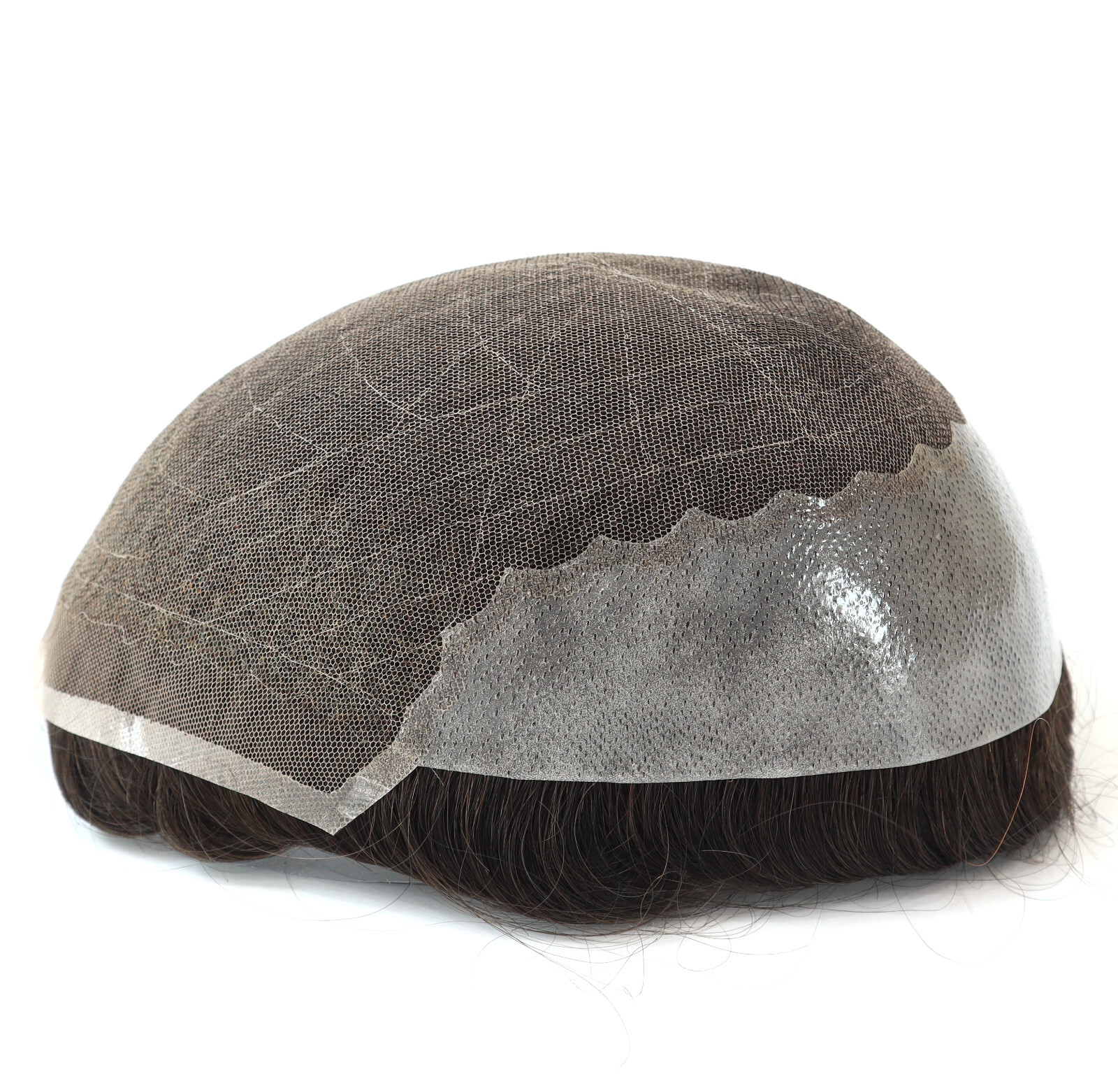 Toupee For Men Human Hair Lace Q6 Thin Skin Replecement System Hairpiece 8’X10”