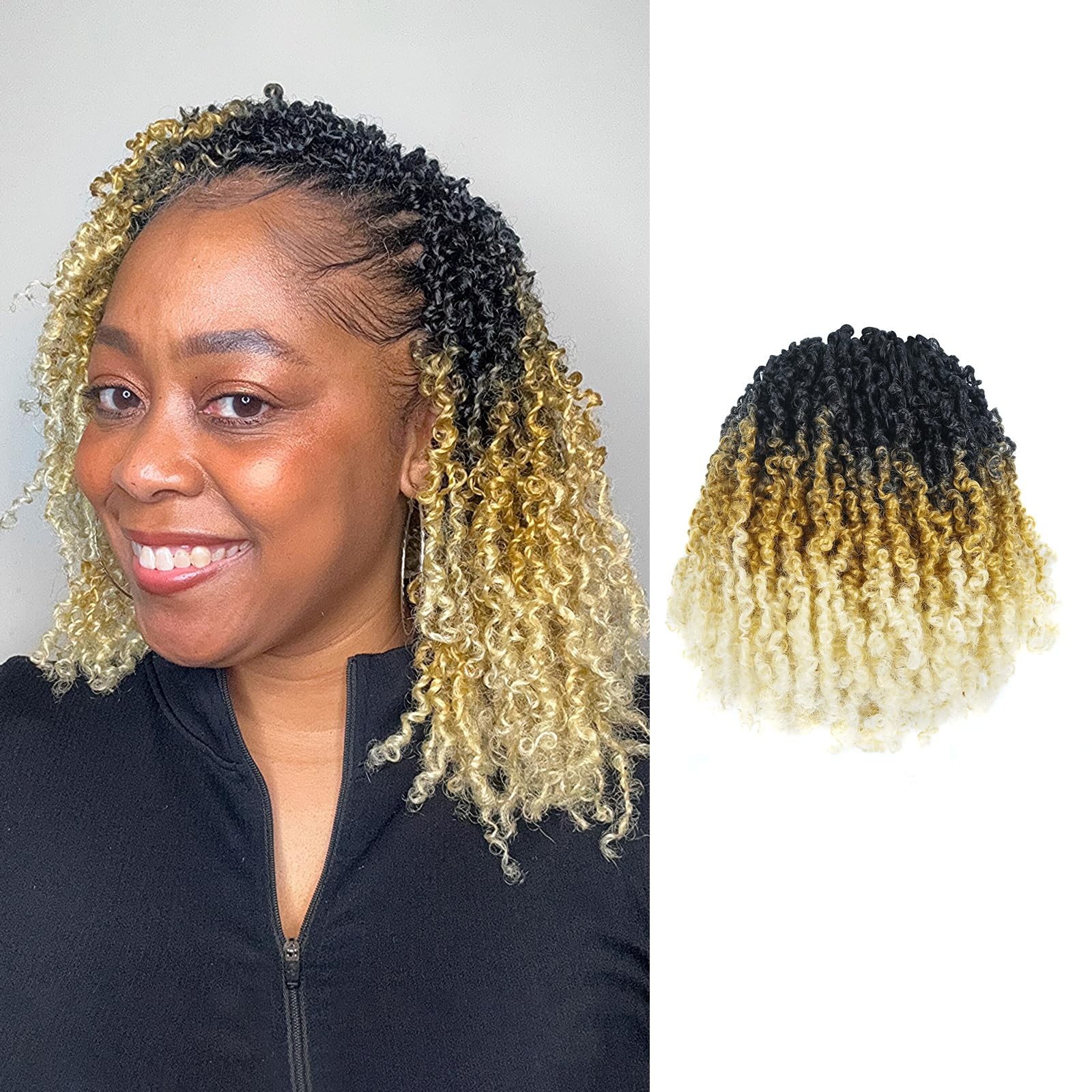 Gix Yanky Twist – 10 Inch 8 Packs 240 Strands 3 Tones Ombre Blonde