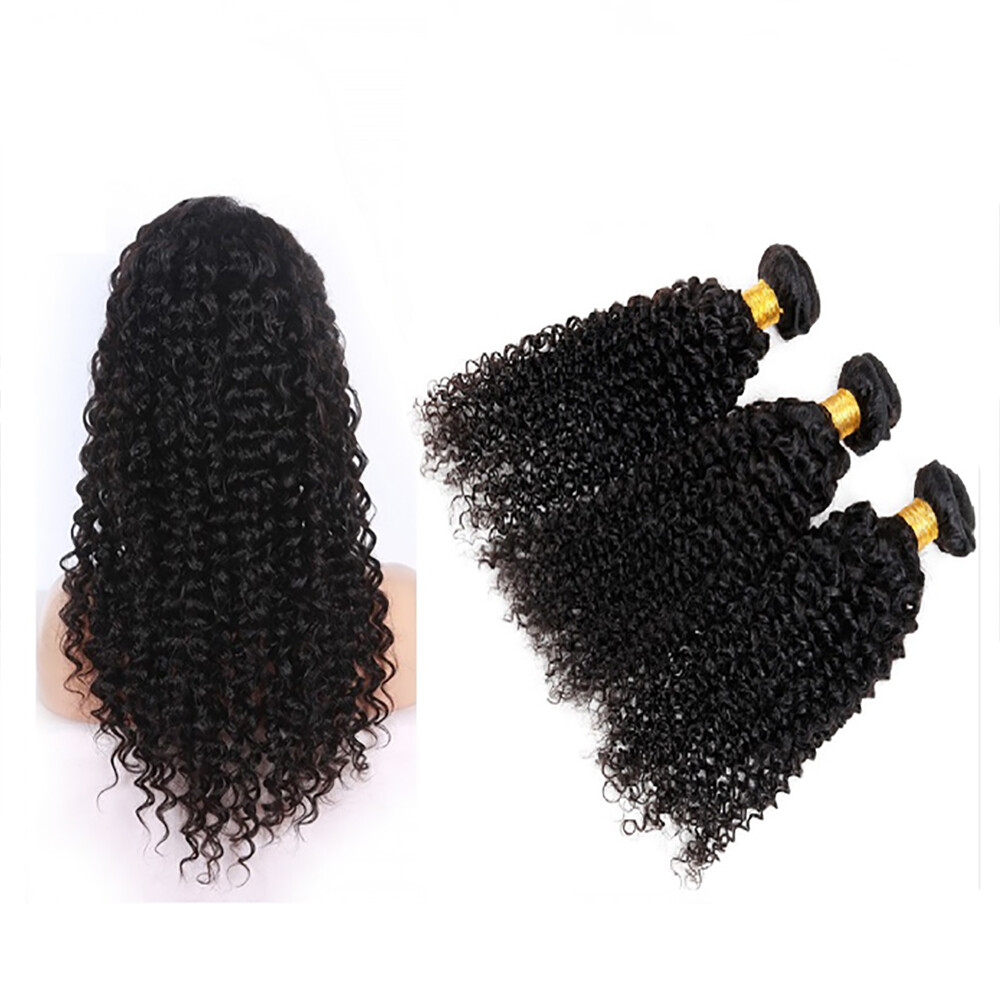 Jerry Curl Natural Black color 1B 100 Virgin Brazilian Human Hair 1 or 3 Bundles