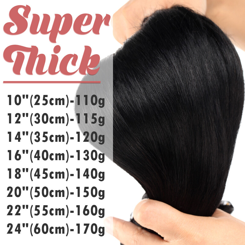 Double Wefts Clip In Russian Remy Human Hair Extensions Blonde Full Head Thick