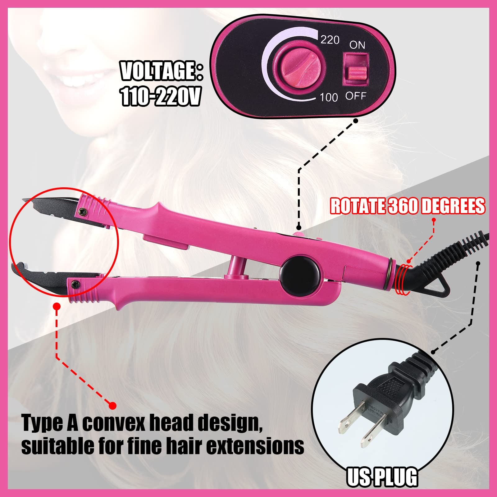 Hair Extensions Iron Fusion Keratin Hair Extensions Heat Tool Heat Connector …