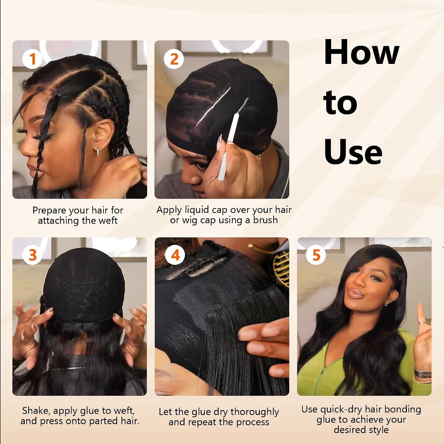 Professional Hair Glue 1oz – Strong Hold & Waterproof | Quick Weave & Extensions