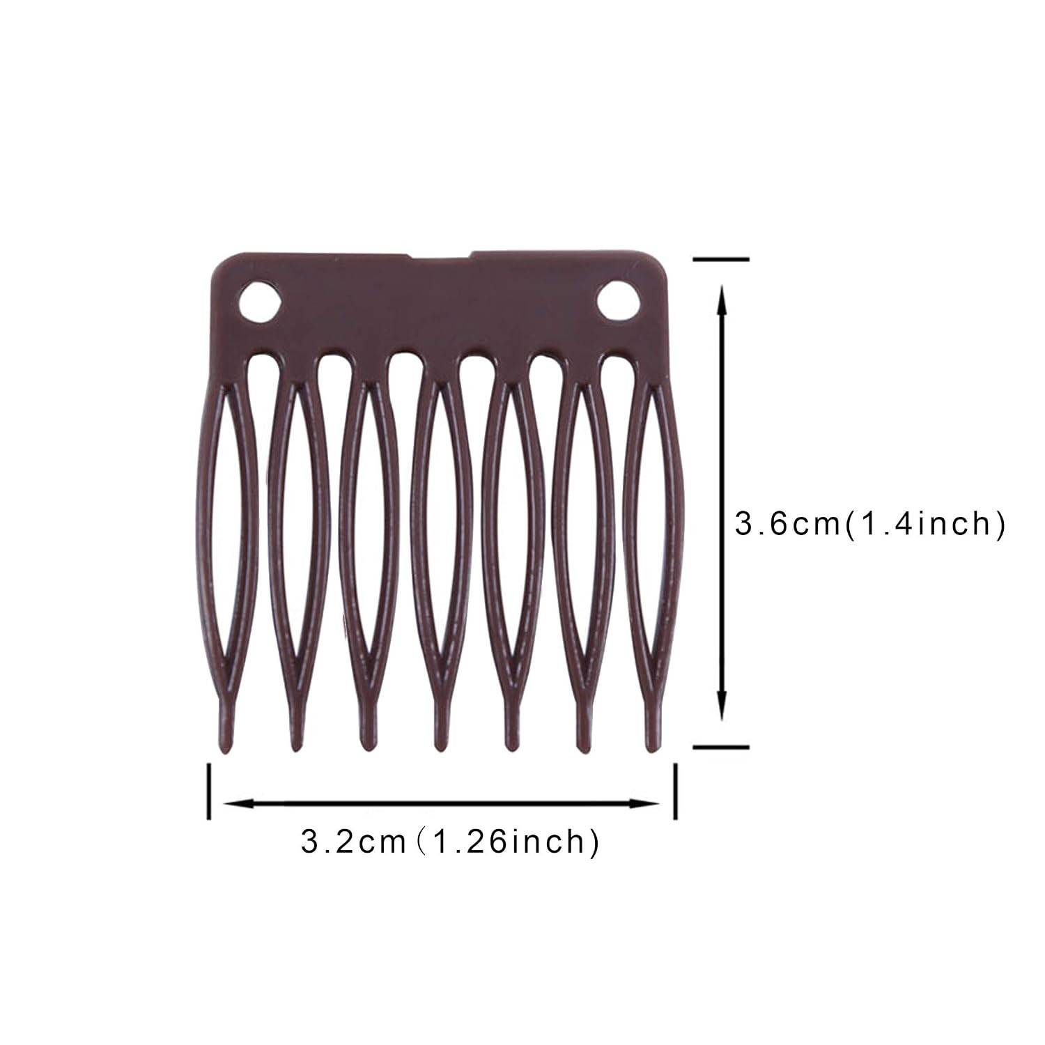 50 PCS Plastic Combs for Wig Making – 7 Teeth Hair Combs, Wig Cap Accessories