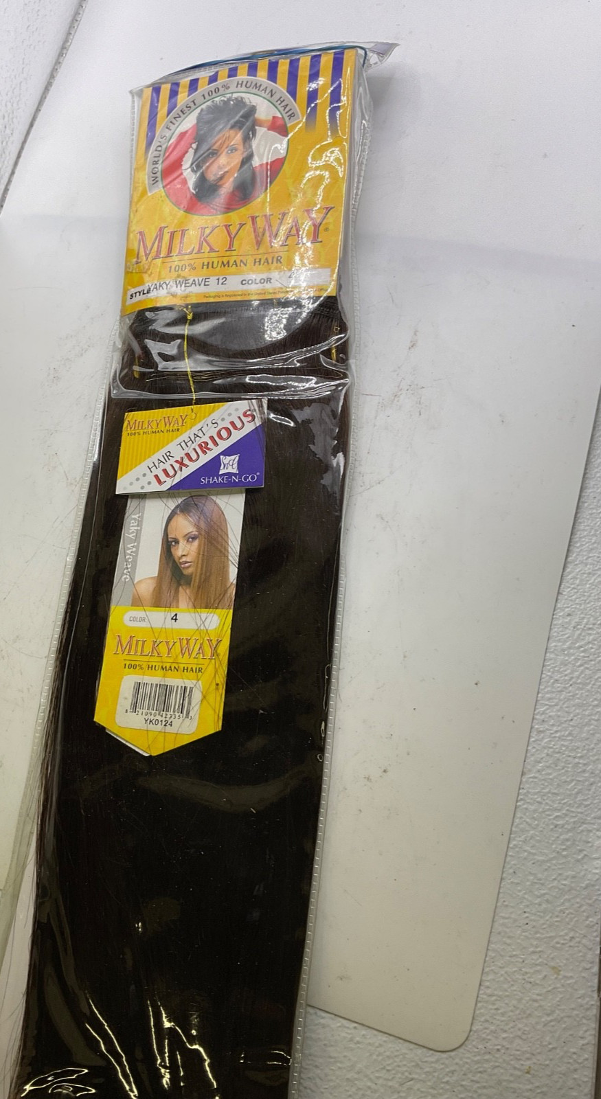 Shake N Go MilkyWay 100% Human Hair Weave – Yaky Weave 12″ #4 Color New USA
