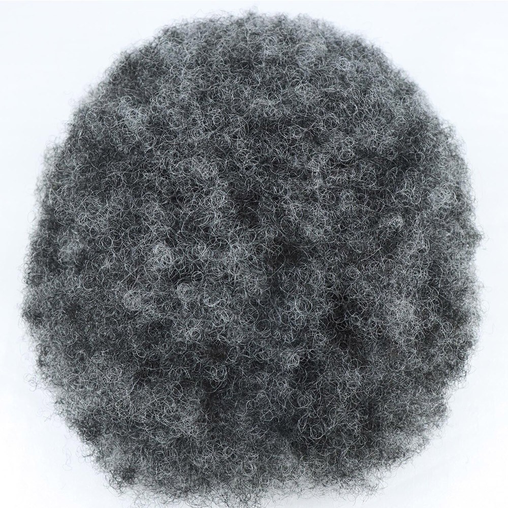 Afro Curly Mens Toupee Full Lace African American Human Hair Systems Replacement
