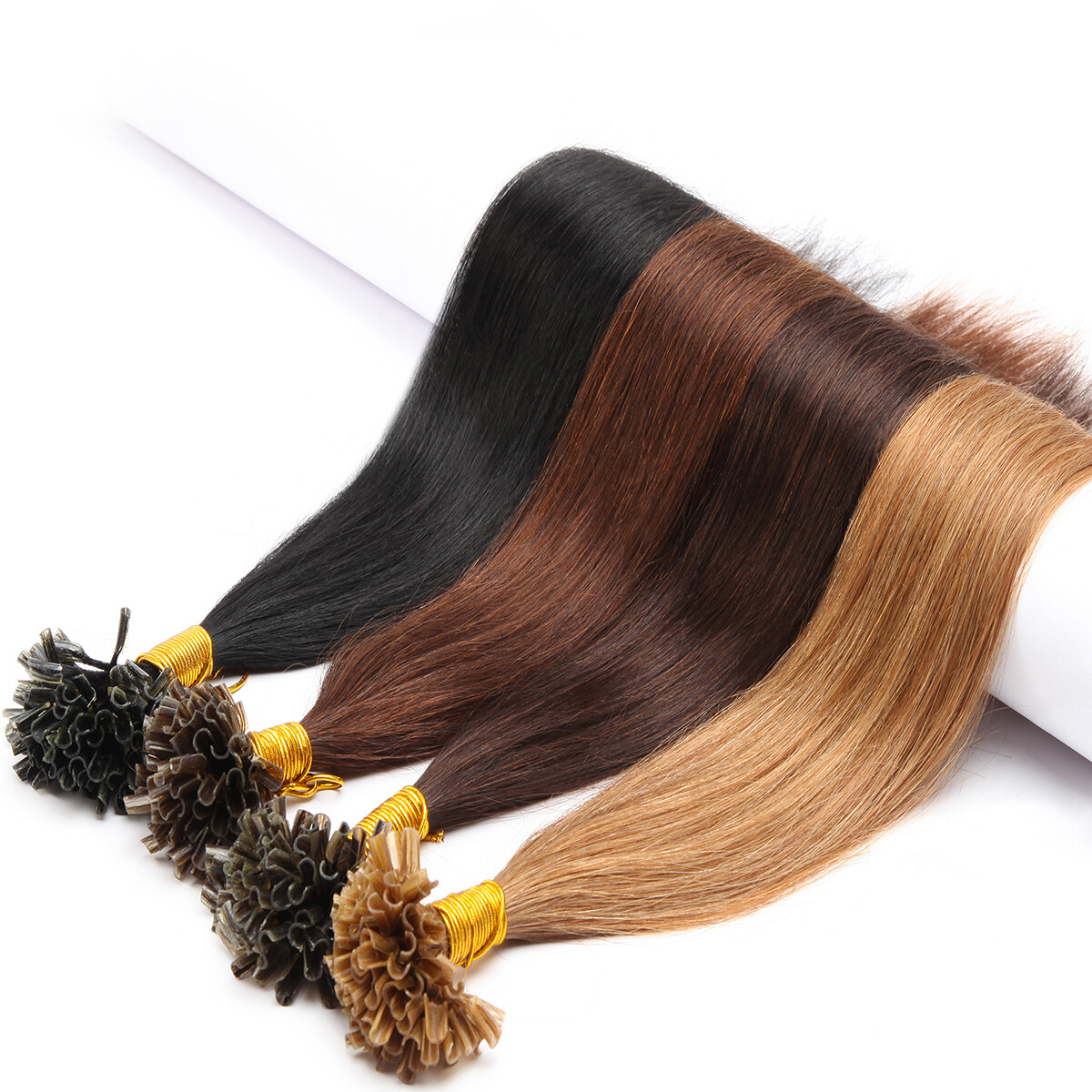 Nail U Tip THICK Keratin Real Remy Human Hair Extension 16-24 Thick Russian Glue
