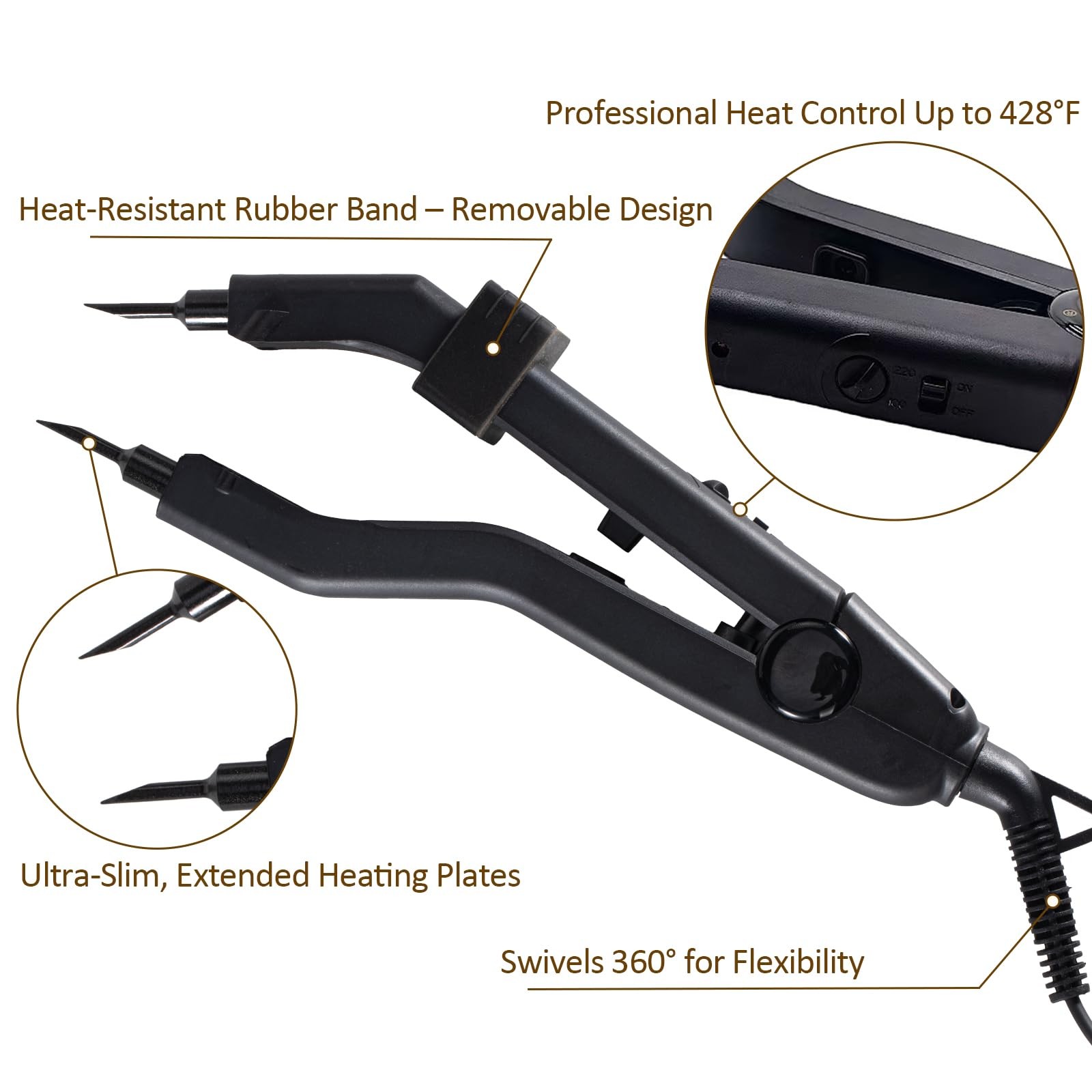 Professional Keratin Fusion Heat Tool – Ultra-Slim Precision Heating Plates, …