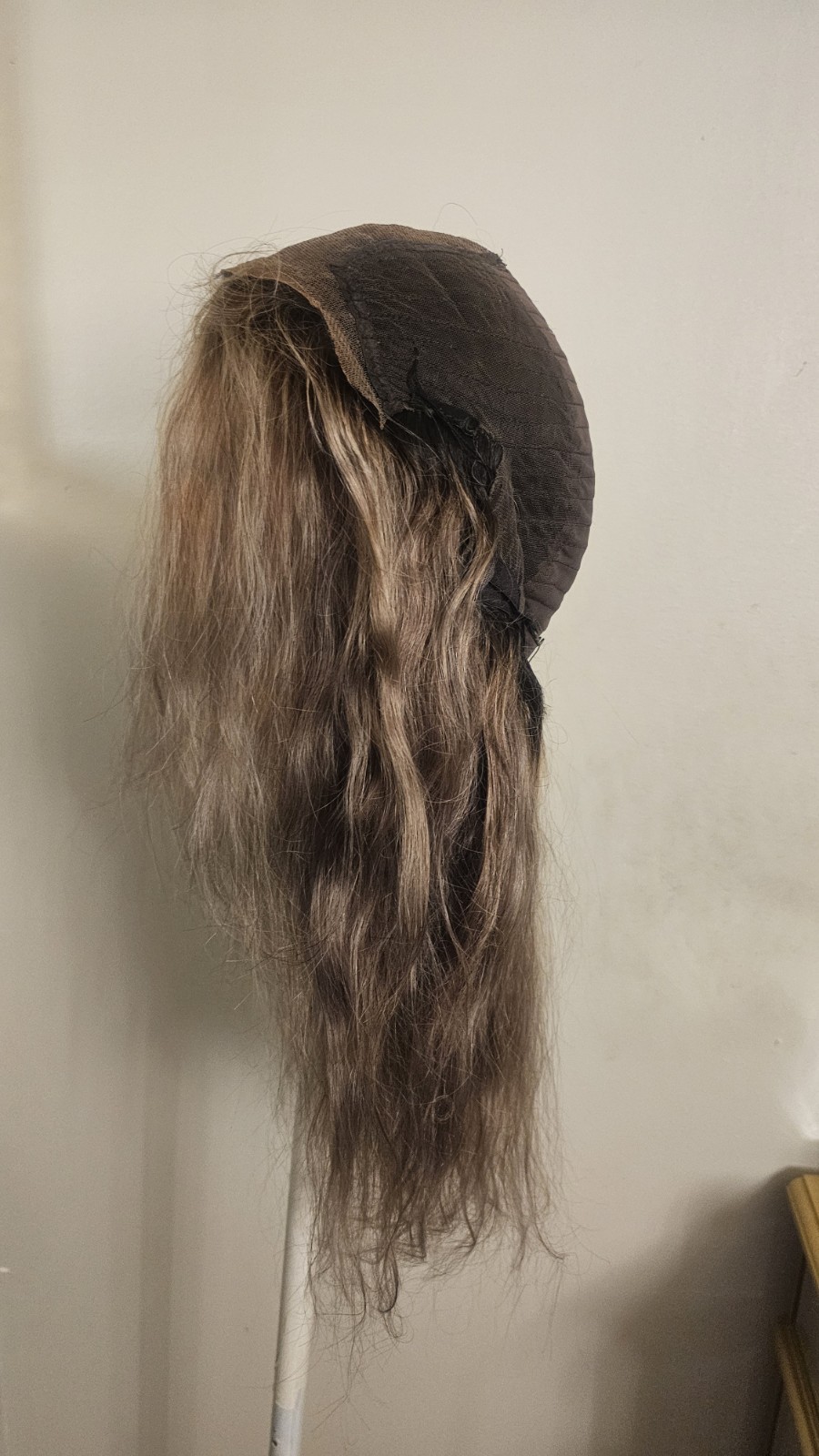 High Quality regular Top 22 to 24″ grey curly 100% Virgin Human Hair Lace Wig