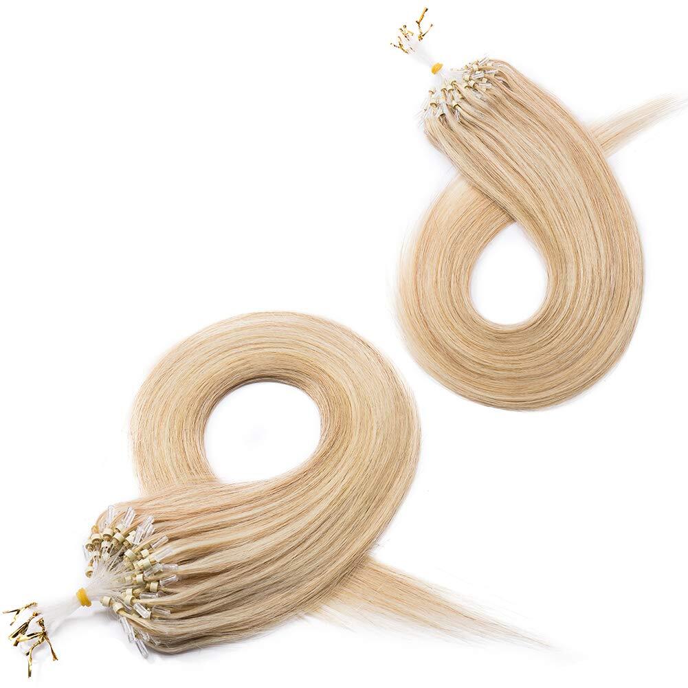 Micro Link Human Hair Extensions Micro Loop Remy Indian Straight Hair 16″-26″ US