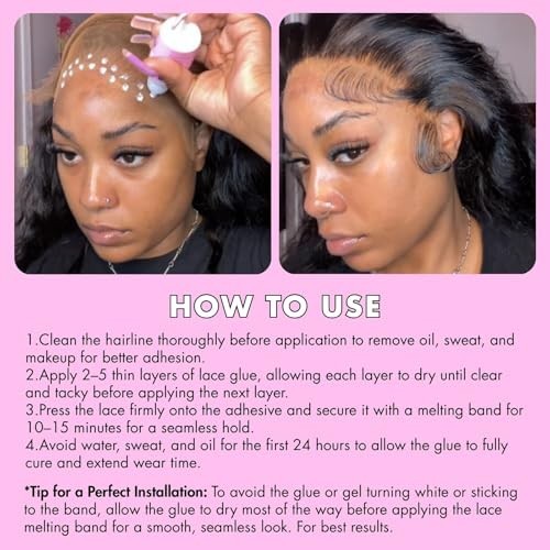 Wig Glue Spray Lace Melting Spray Kit 100ml Front Lace Wig Install Kit Adhesive