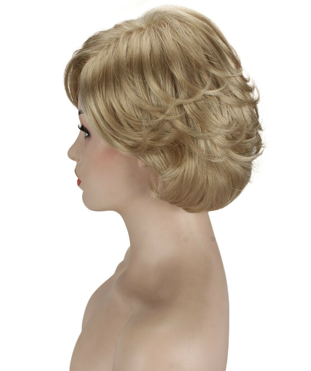 Lana – Straight Kanekalon Synthetic Fiber Full Wig, 3.25 – 6.5 in, Light Blonde