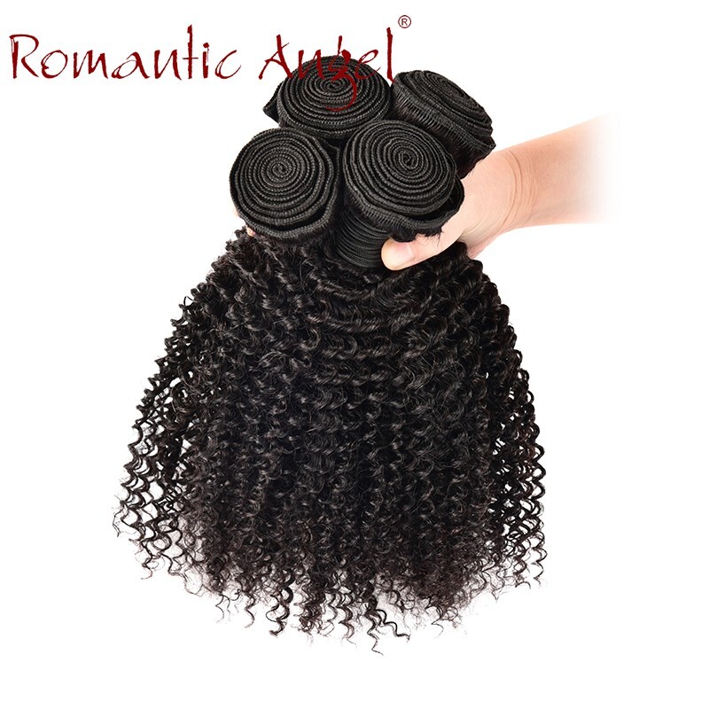 1pc Remy Hair Brazilian Kinky Curly 100% Human Hair Weave Bundle natural color