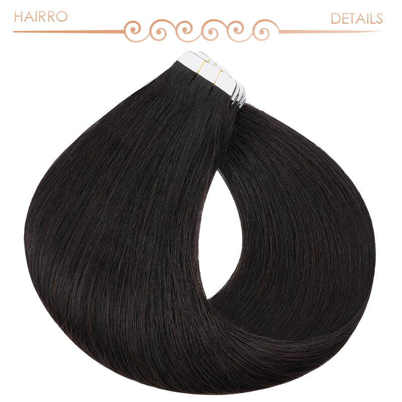 14″ Human Hair Extensions Tape In 100% Real Remy Hairpiece Full Head Thick& Soft
