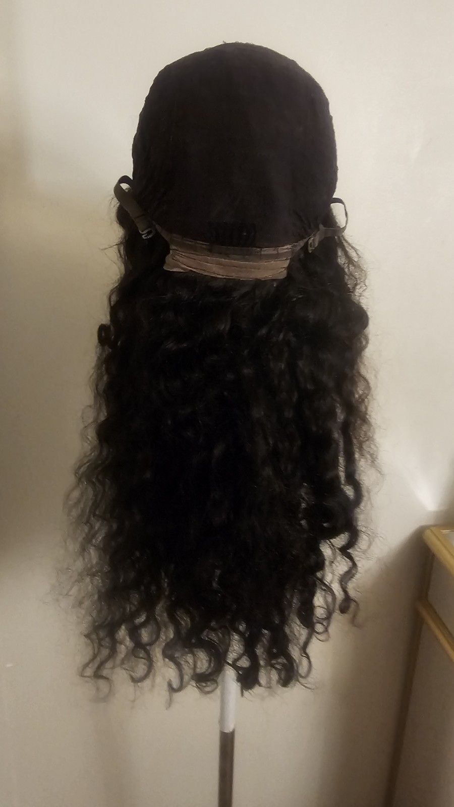 High Quality regular Top Black 26 to 28″ curly 100% Virgin Human Hair Lace Wig
