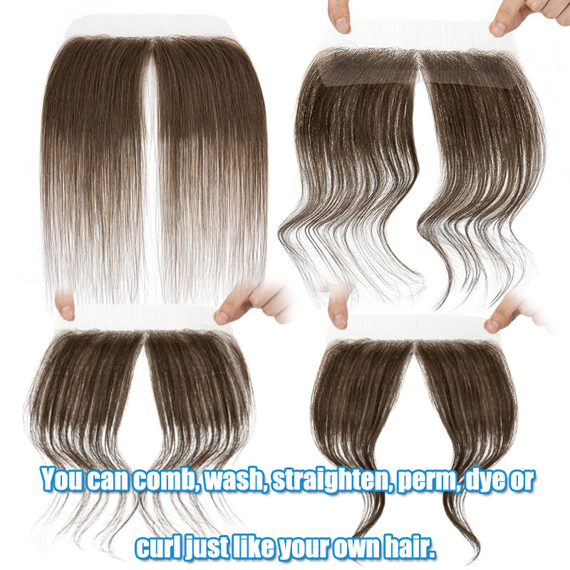 Front Hairline Full Lace Cover-up Hairpiece Remy Human Hair Patch Topper Toupee