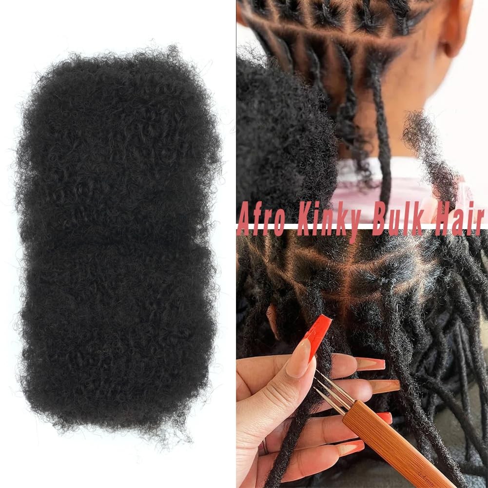 100% Human Hair Afro Kinky Bulk Hair Extensions Dreadlocks Hair Kinky Curly