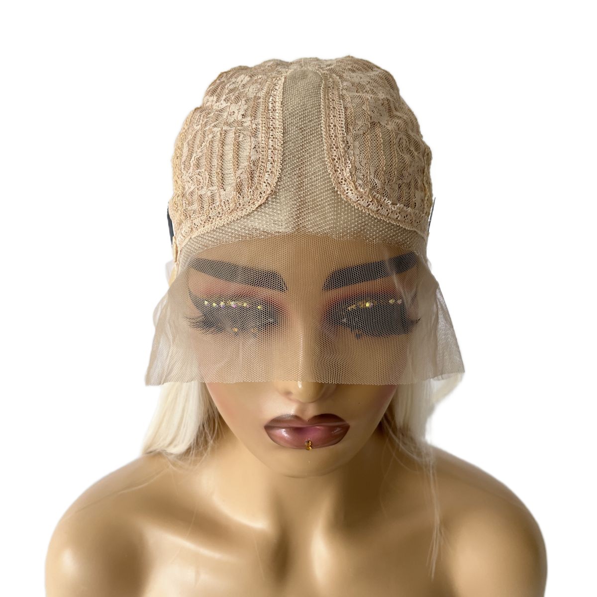Long Wavy Soft Bleach Blonde Heat Resistant Synthetic Hair Frontal T Lace Wigs