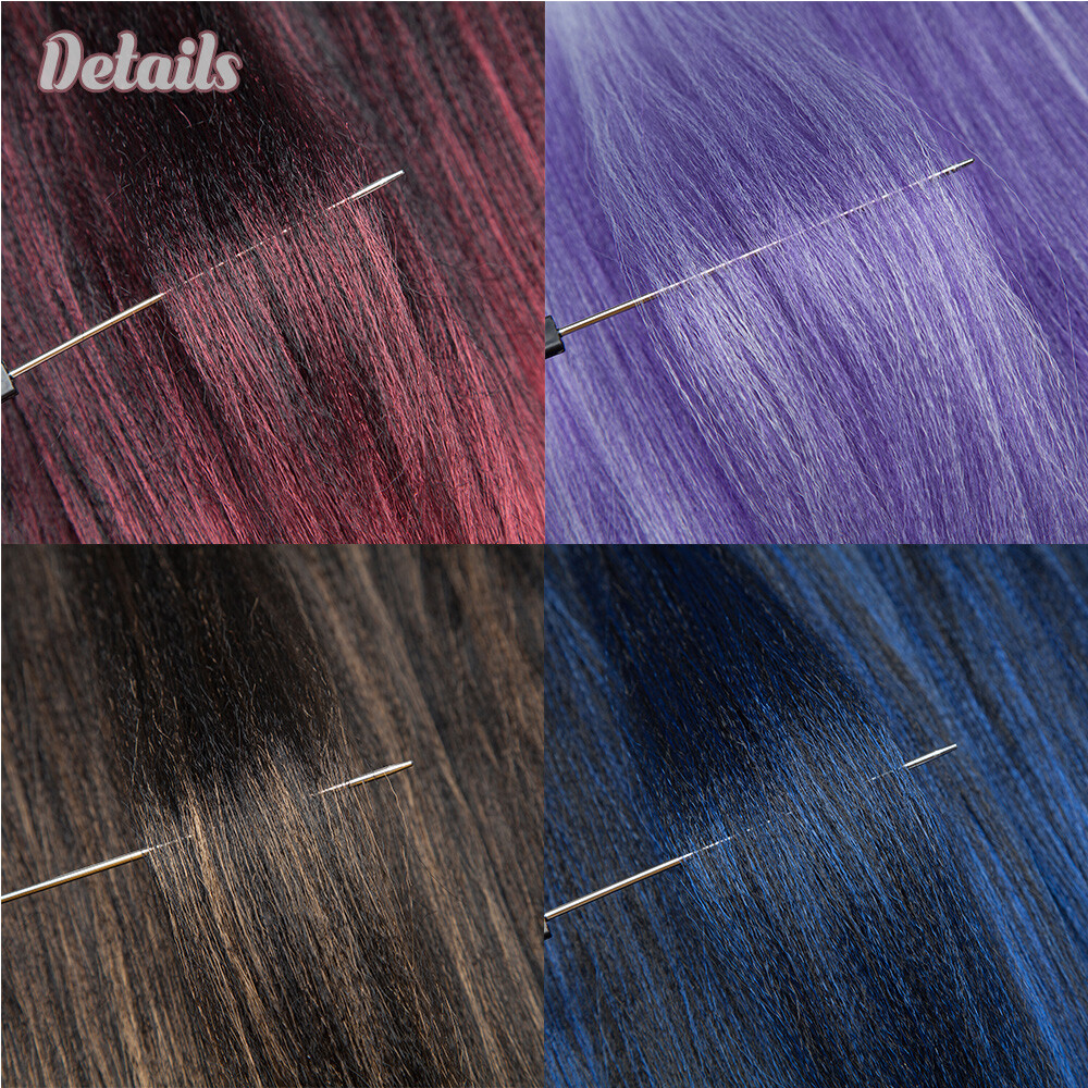 5 packs Yaki Straight Pre-stretched Braiding Box Braids Twist Hair Extensions D8