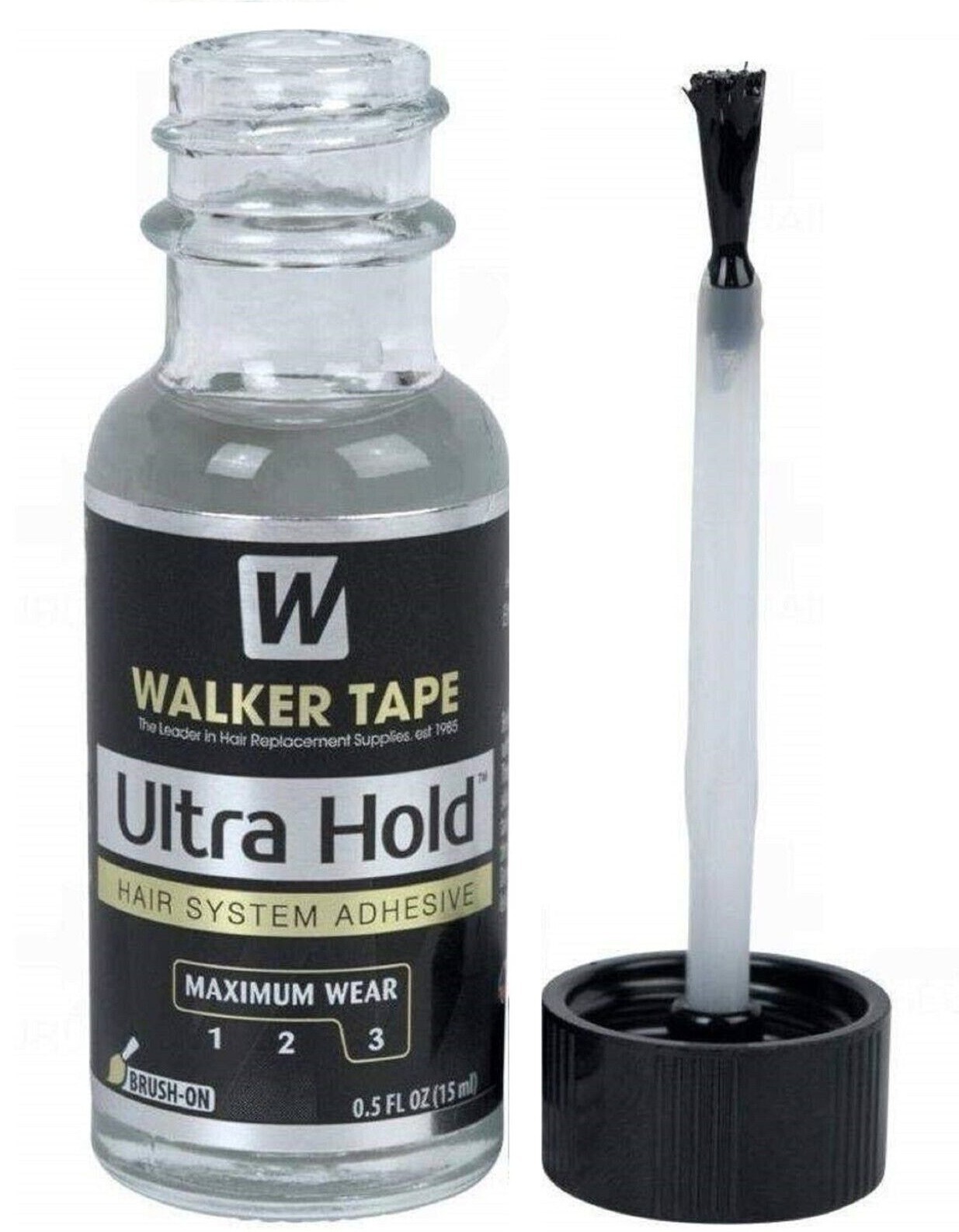 WALKER ULTRA HOLD LACE WIG ADHESIVE GLUE BRUSH – ON 0.5 OZ BOTTLE – NEW