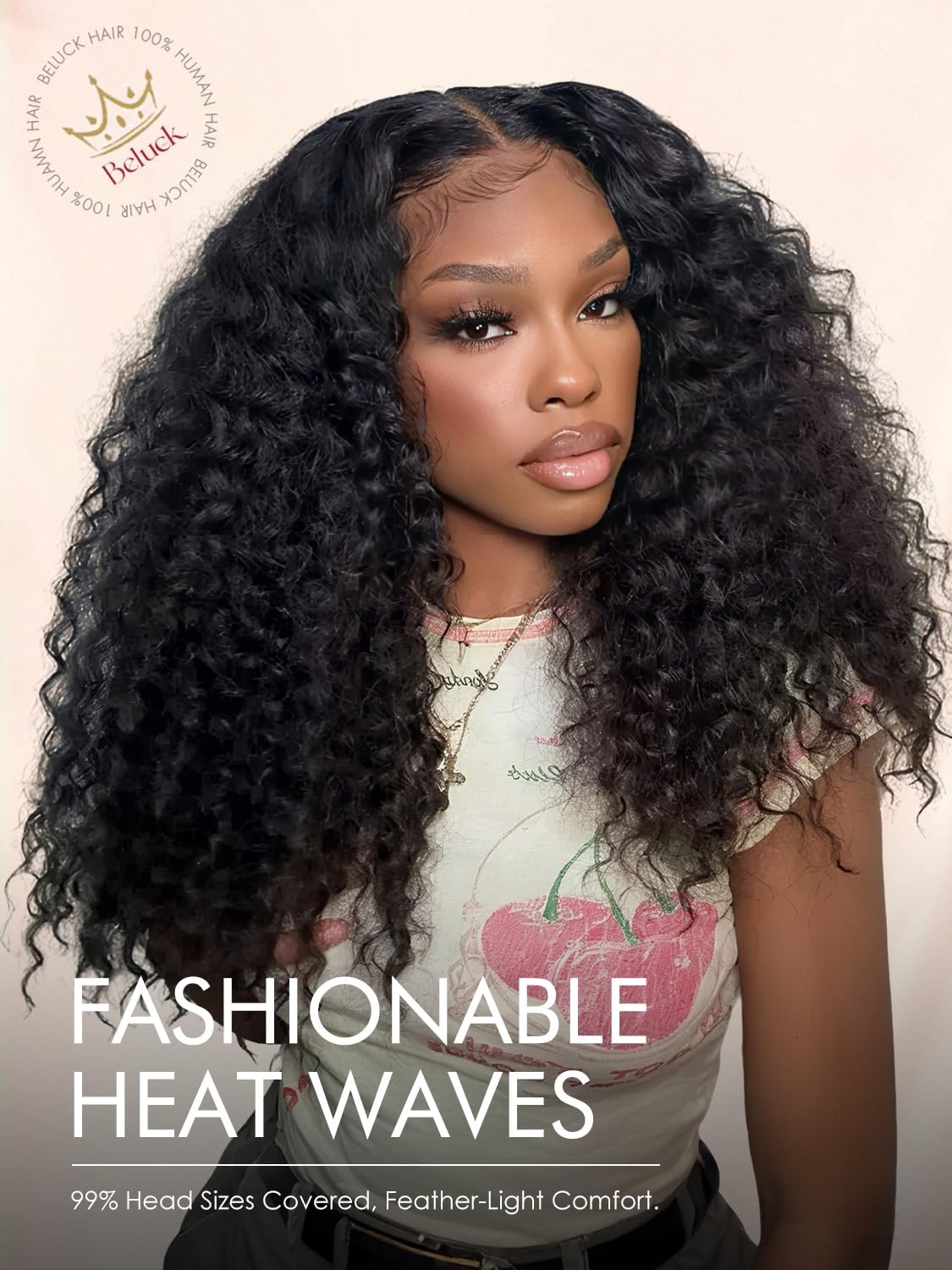 18″ HD Lace Front Wig – 9X6 Max Part, Glueless, Pre-Plucked, 210% Density Curly