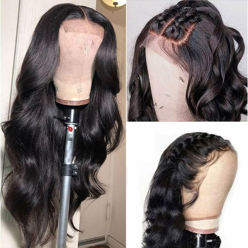 Body Wave Lace Front Wigs Human Hair Bleached Knots Glueless Natural Color