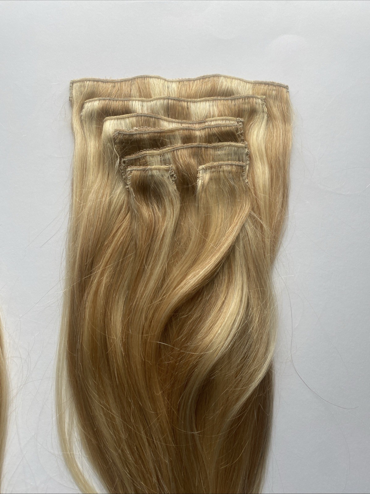 Dalise 24″ Clip In Human Hair Extensions Dirty Blonde Bleach Highlight 7pc 120g