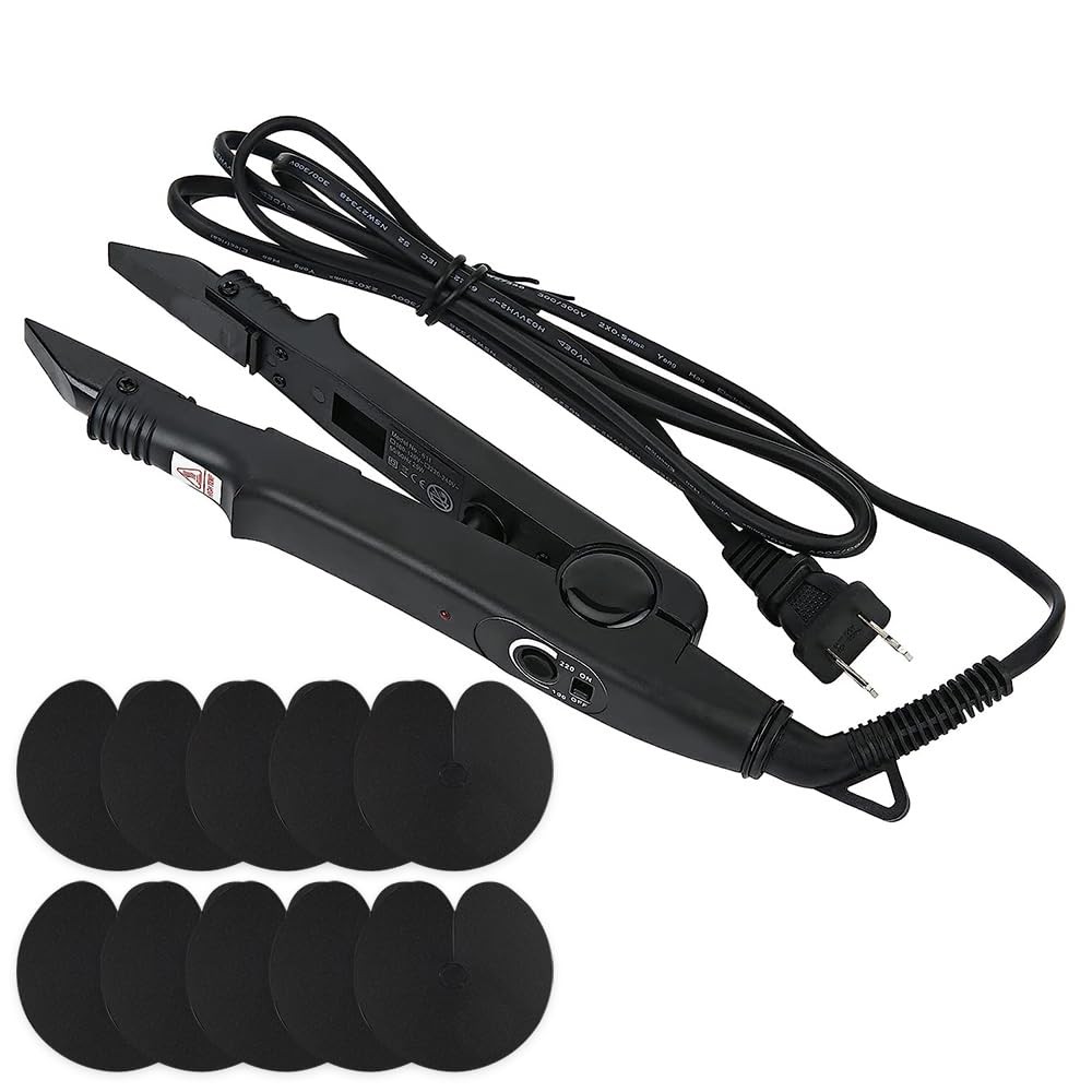 Pro Hair Extensions Tool Kit Hair Connector Fusion Heat Iron with Heat Shield…