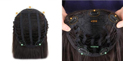 Long Body Wavy Glueless 100% Human Hair 3/4 Half Wig Machine Weft Cap 140g-200g