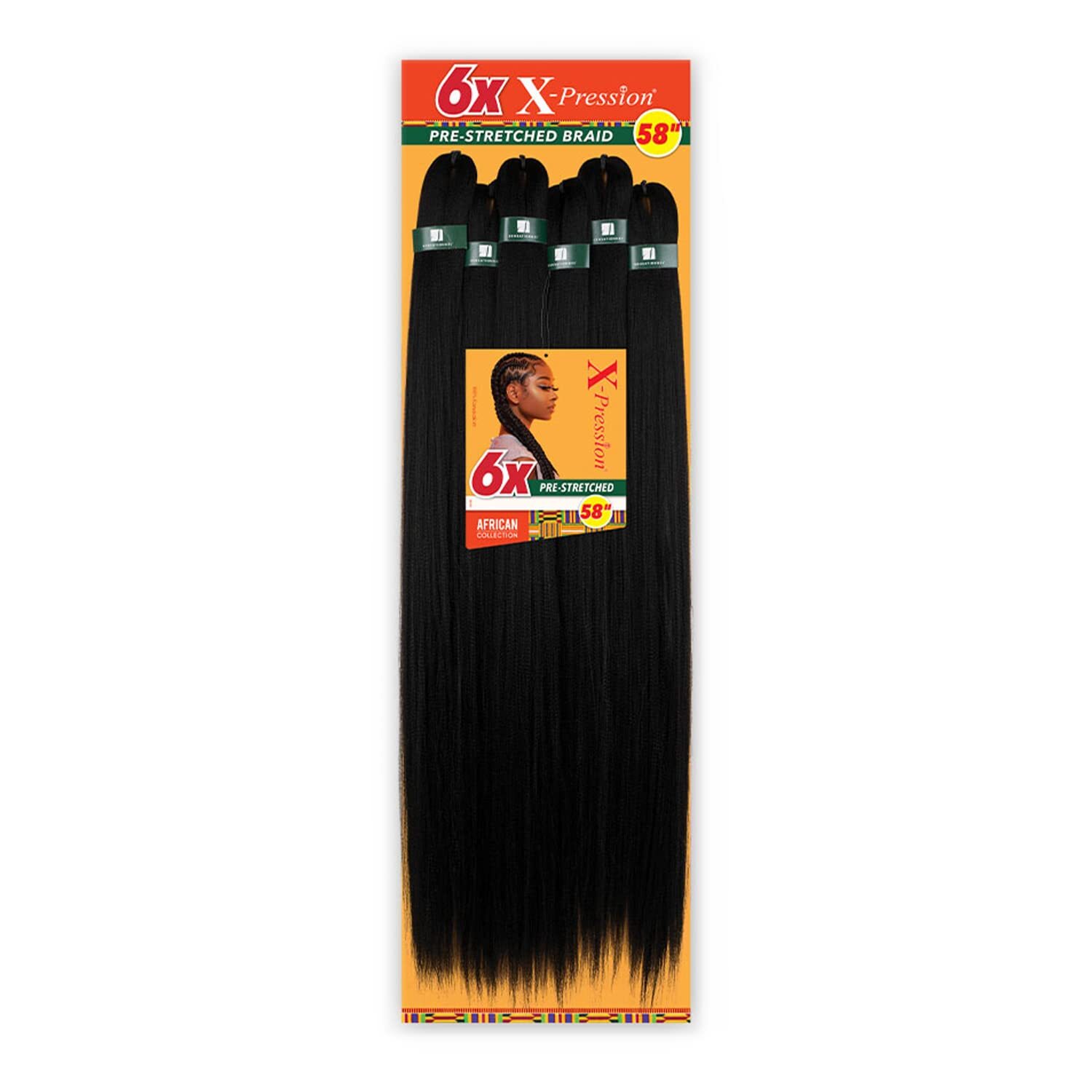 Sensationnel Xpression 1B Off Black Kanekalon Braiding Hair 100 Flame Retardant