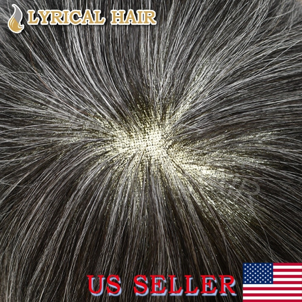 Lyrical Hair Mens Toupee French Lace&Thin Skin PU Human Hair System Hairpiece