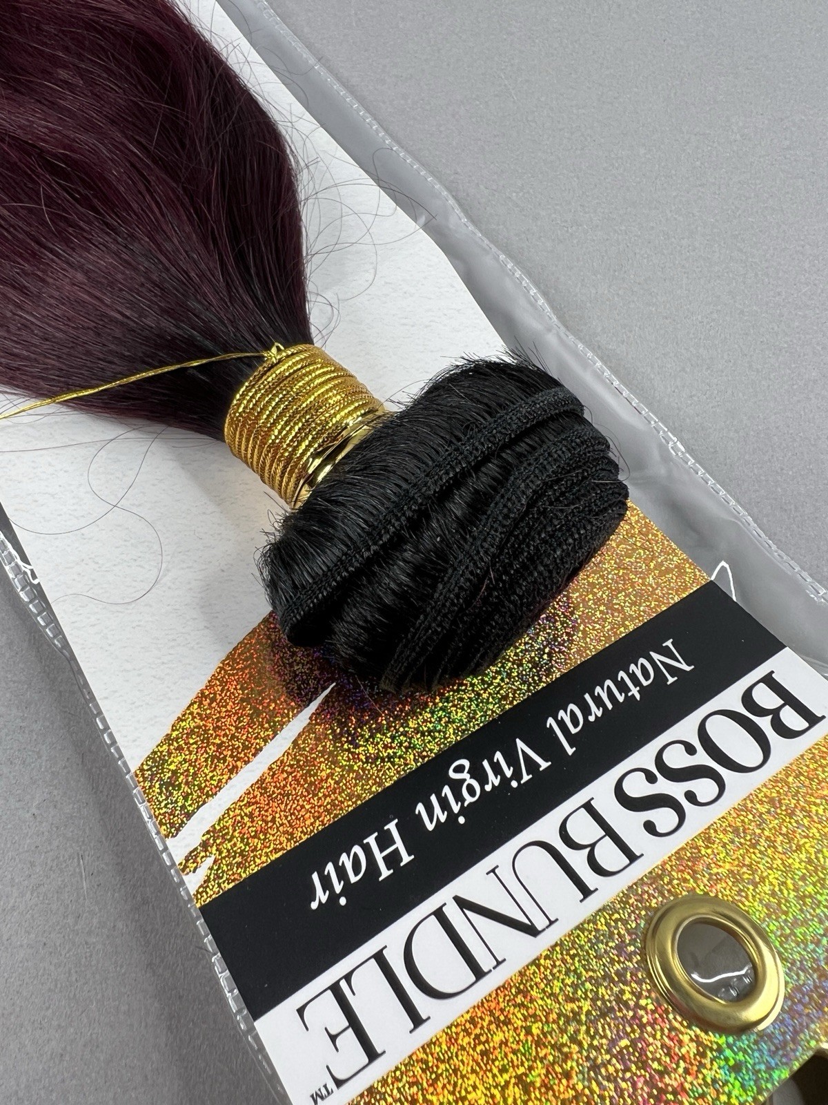16” Boss Bundles TTNat/9JBG Burgundy Ombre Straight 100% Human Hair Extensions