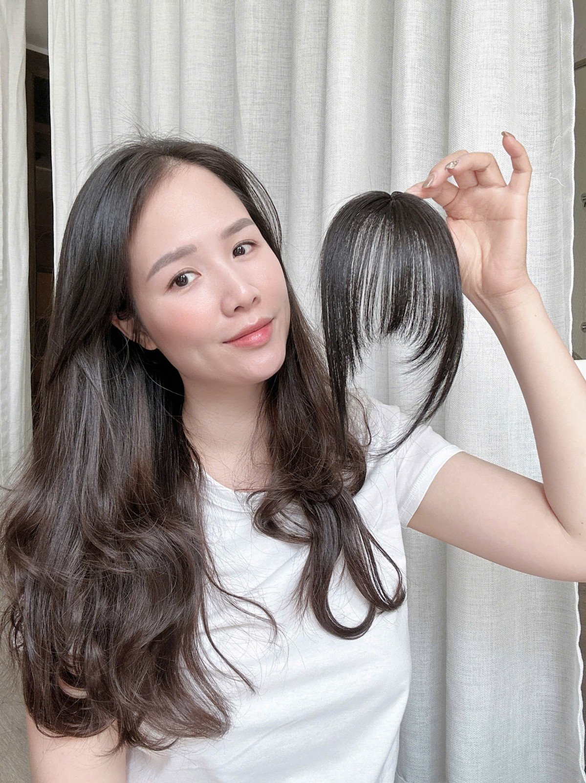 Human Hair Clip In Bangs, Hand Woven French Fringe, Natural Bangs Hairpiece