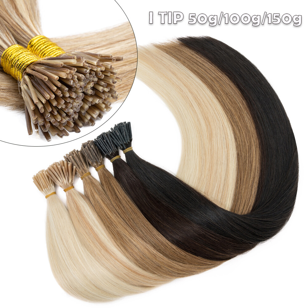 THICK 1g/s Keratin Stick I-Tip Fusion Remy Human Hair Extensions Double Drawn US